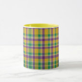 Mardi Gras Gingham gemustert Tasse (Zentrum)