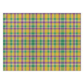 Mardi Gras Gingham gemustert Tischdecke (Vorderseite (Horizontal))