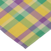 Mardi Gras Gingham gemustert Tischdecke (Schrägansicht)