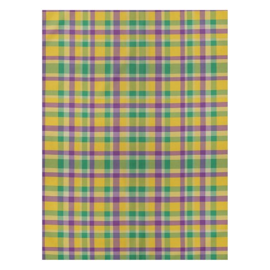 Mardi Gras Gingham gemustert Tischdecke (Vorderseite)