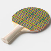 Mardi Gras Gingham gemustert Tischtennis Schläger (Vorderseite)