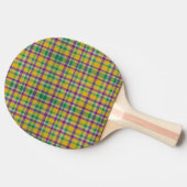 Mardi Gras Gingham gemustert Tischtennis Schläger (Seitenansicht)