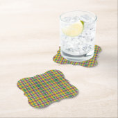 Mardi Gras Gingham gemustert Untersetzer (Vor Ort)