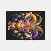 Mardi Gras Giraffe  Fleecedecke (Vorderseite (Horizontal))