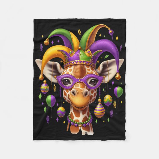 Mardi Gras Giraffe  Fleecedecke (Vorderseite)