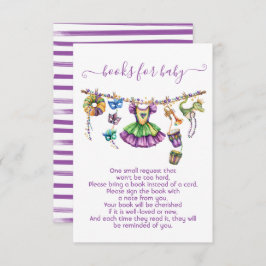 Mardi Gras Girl Clothesline Bücher für Kinder Einladung