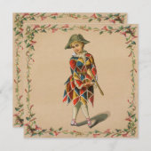 Mardi Gras Girl Einladung (Vorne/Hinten)