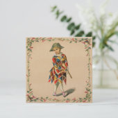 Mardi Gras Girl Einladung (Stehend Vorderseite)