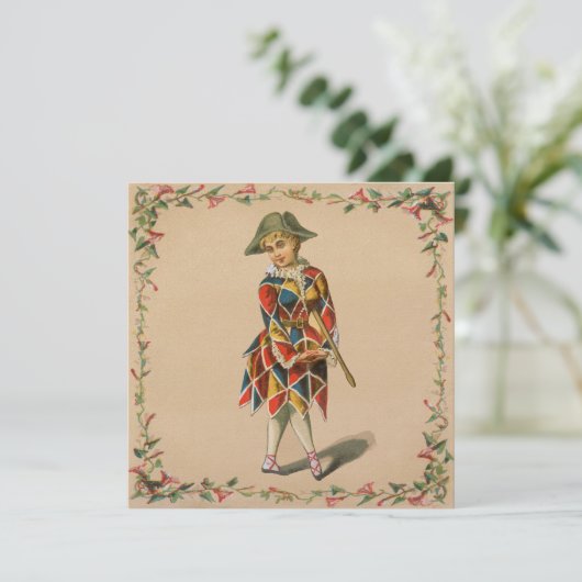 Mardi Gras Girl Einladung (Stehend Vorderseite)