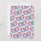 Mardi Gras Girly Party Einladung (Rückseite)