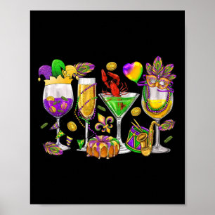 Mardi Gras Gl von Wine Funny Confiserie Al Porto Poster