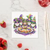 Mardi Gras Gnom-Partei mit King Cake Serviette (Beispiel)