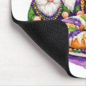 Mardi Gras Gnom-Partei mit Königskuchen Mousepad (Ecke)