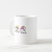 Mardi Gras Gnom-Trio Süßer Karneval Kaffeetasse (Vorderseite Links)