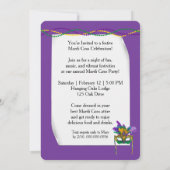 Mardi Gras Gnome Eating King Cake Einladung (Rückseite)