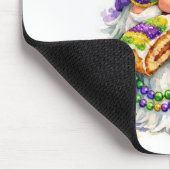 Mardi Gras Gnome Eating King Cake Mousepad (Ecke)