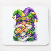 Mardi Gras Gnome Eating King Cake Mousepad (Vorne)