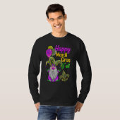 Mardi Gras Gnomes Fleur De Lis Costume Carnaval Pa T-Shirt (Vorne ganz)