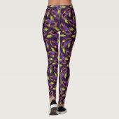 Mardi Gras Gold Green Lila Mask Leggings (Rückseite)