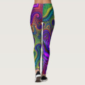 Mardi Gras Gold Lila Black Green Leggings Name (Rückseite)