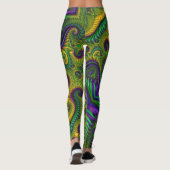 Mardi Gras Gold Lila Black Green Leggings Name (Rückseite)