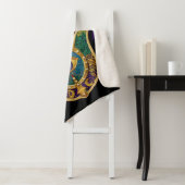 Mardi Gras Gold Lila Grüne Hamsas Art Sherpadecke (Beispiel)