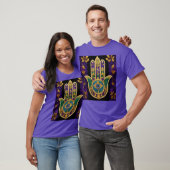 Mardi Gras Gold Lila Grüne Hamsas Art T-Shirt (Unisex)