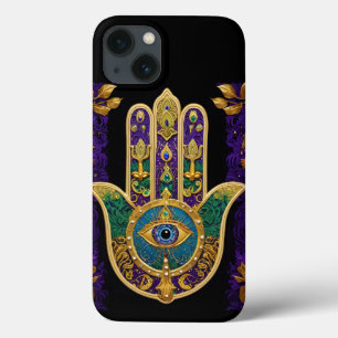 Mardi Gras Gold Lila Grüne Hamsas Kunst Case-Mate iPhone Hülle