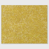Mardi Gras Gold Solid Color Imitats Glitzer Bling Geschenkpapier (Flach)