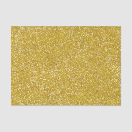 Mardi Gras Gold Solid Color Imitats Glitzer Bling Seidenpapier (Vorderseite)