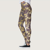 Mardi Gras Gold und Lila Masken angepasst Leggings (Links)