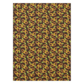 Mardi Gras Golden Mask Grüne Federn Tischdecke (Vorderseite)