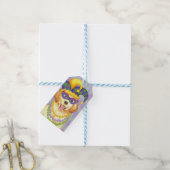 Mardi Gras Golden Retriever Geschenkanhänger (Mit Garn)