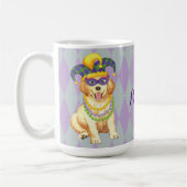 Mardi Gras Golden Retriever Kaffeetasse (Links)