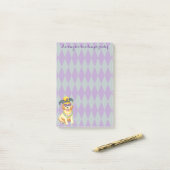 Mardi Gras Golden Retriever Post-it Klebezettel (Auf Schreibtisch)