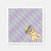 Mardi Gras Golden Retriever Serviette (Vorderseite)