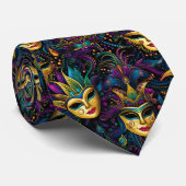 Mardi Gras Goldmasken Krawatte (Gerollt)