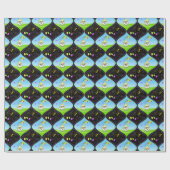 Mardi Gras Golf Ball Celebrating  Geschenkpapier (Flach)