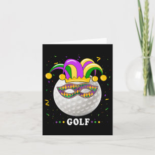 Mardi Gras Golf Costume Mardi Gras Jester Hat Golf Karte