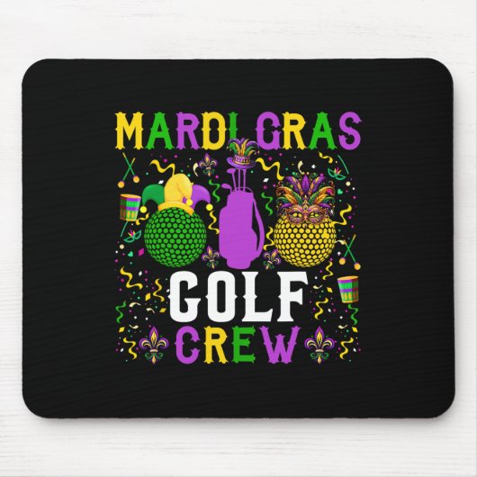 Mardi Gras Golf-Mannschaft Süße Maskierte Perlen S Mousepad (Vorne)