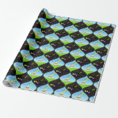 Mardi Gras Golfball feiert Geschenkpapier (Ungerollt)