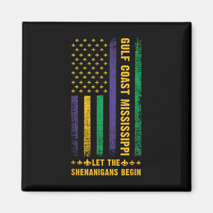 Mardi Gras Golfküste Mississippi Fleur-de-lis Usa Magnet