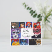 Mardi Gras Good Times Postkarte (Stehend Vorderseite)