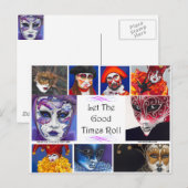 Mardi Gras Good Times Postkarte (Vorne/Hinten)