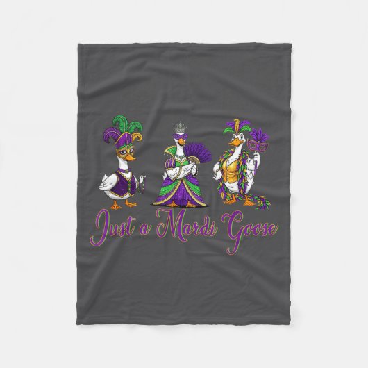 Mardi Gras Goose 2026 Gift Funny Tee Men, Women Fleecedecke (Vorderseite)