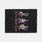 Mardi Gras Goose 2026 Gift Funny Tee Men,women Fleecedecke (Vorderseite (Horizontal))