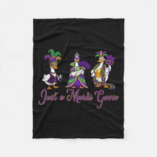 Mardi Gras Goose 2026 Gift Funny Tee Men,women  Fleecedecke (Vorderseite)