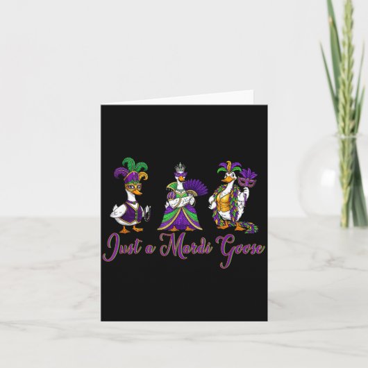 Mardi Gras Goose 2026 Gift Funny Tee Men,women  Karte (Vorderseite)