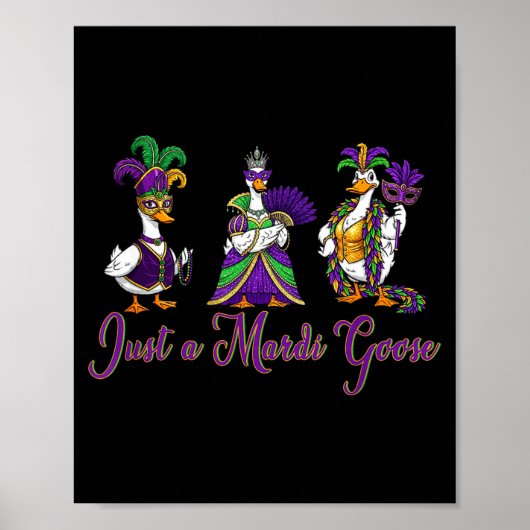 Mardi Gras Goose 2026 Gift Funny Tee Men, Women  Poster (Vorne)