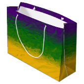 Mardi Gras Gradient Große Geschenktüte (Rückseite Schrägansicht)